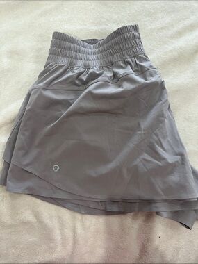 Lululemon athletica gray Shake It Out Smocked-Waist Running Shorts